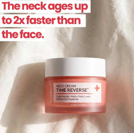 Peptide Neck Cream - 50ml Koreanische Koriderm Time Reverse Dreifach-Peptid-Retinol-Halscreme