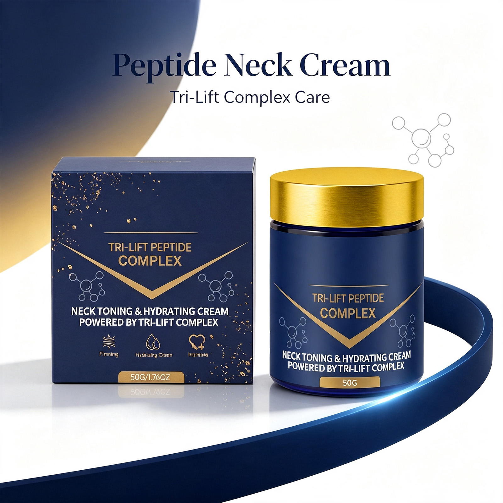 Peptide Neck Cream - Tri-Lift Peptid-Halsstraffungscreme Strafft die Konturen, mildert