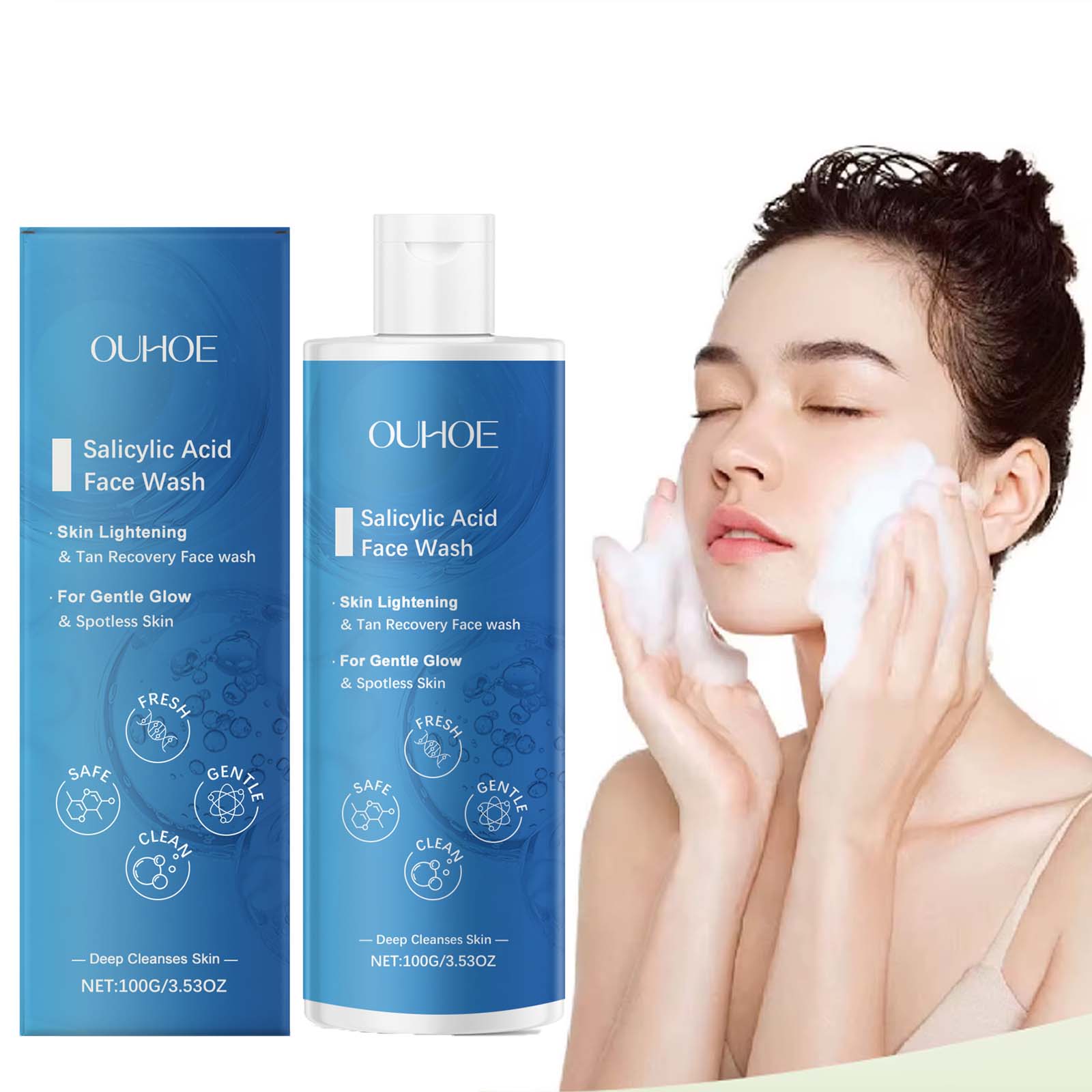 Salicylic Acid Cleanser - Salicylsäure-Gesichtsreiniger, Akne-Behandlung, feuchtigkeitsspendende Ölkontrolle, Hautpflege, Gesichtswaschmittel,