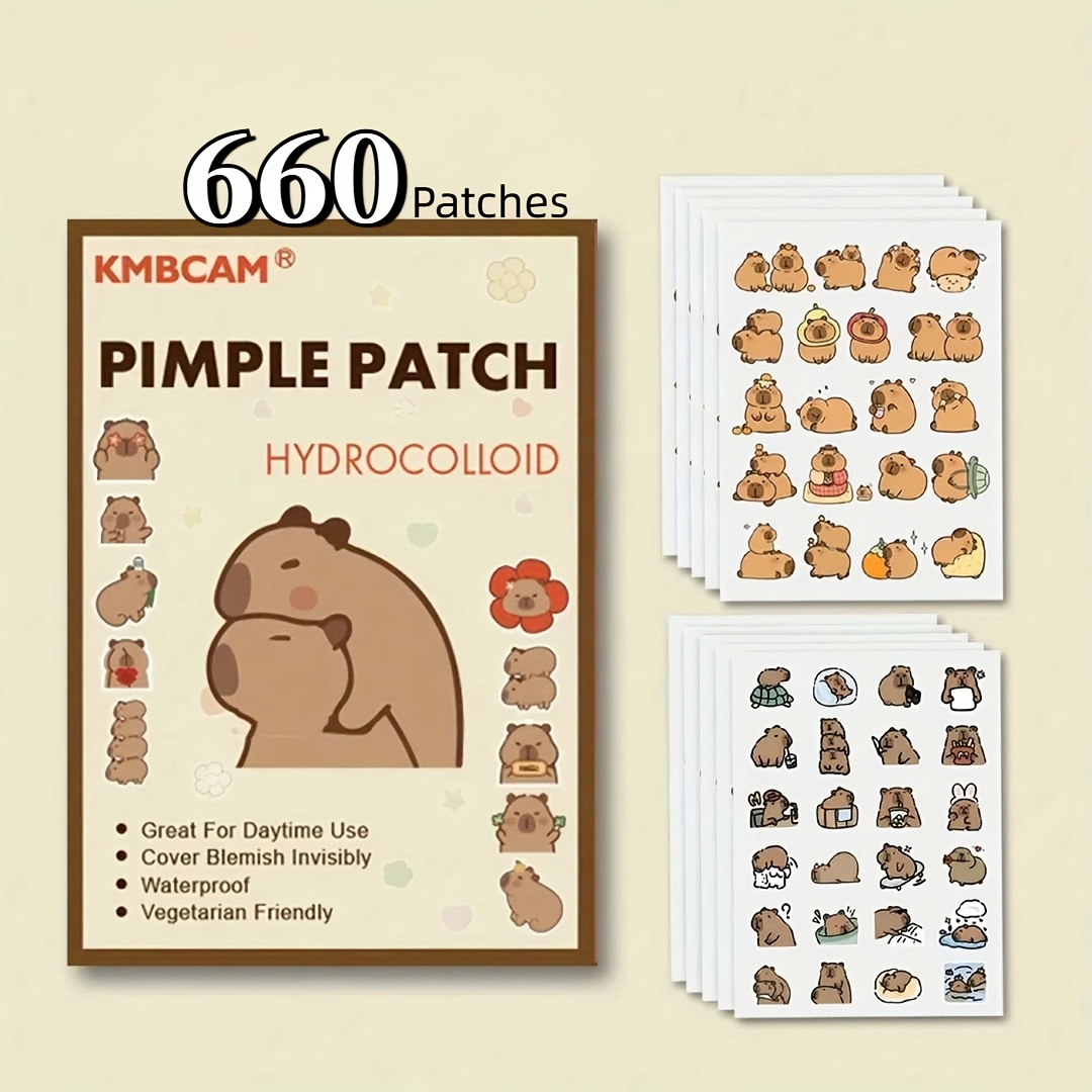 Skincare You - Capybara-förmige Pickelpatches, Gesichtsbedeckung - Parfümfrei, Parabenfrei,