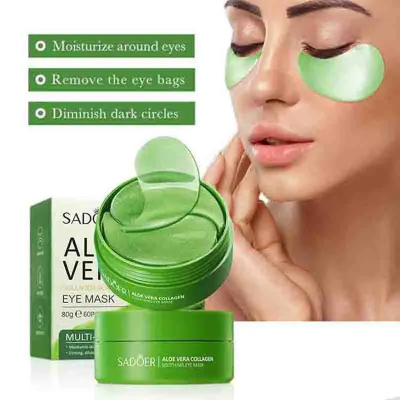 Collagen Sheet Mask - 60 stücke Aloe Vera Kollagen Augen