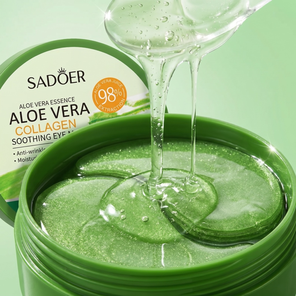 Collagen Sheet Mask - 60 Stück Aloe Vera Kollagen Augenmaske