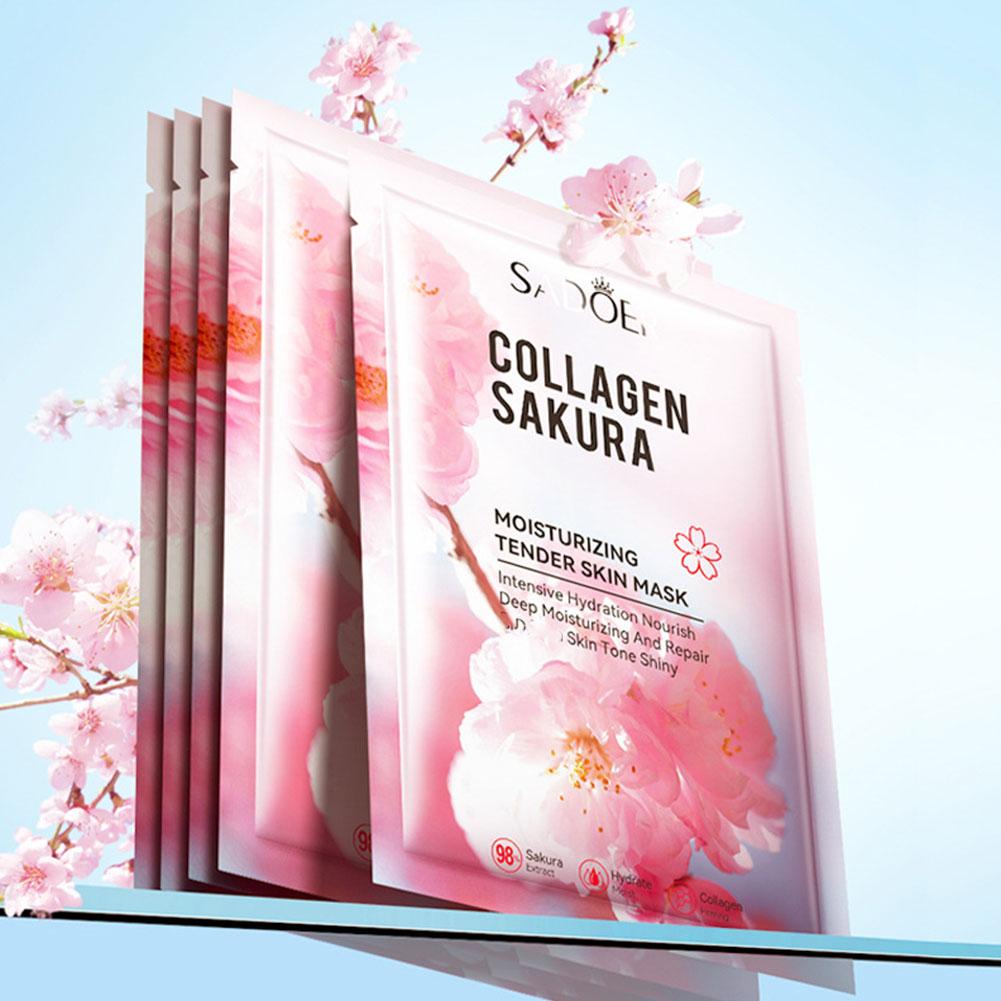 5 Stück Kollagen Sakura Gesich – Collagen Sheet Mask Bewertung und Preis