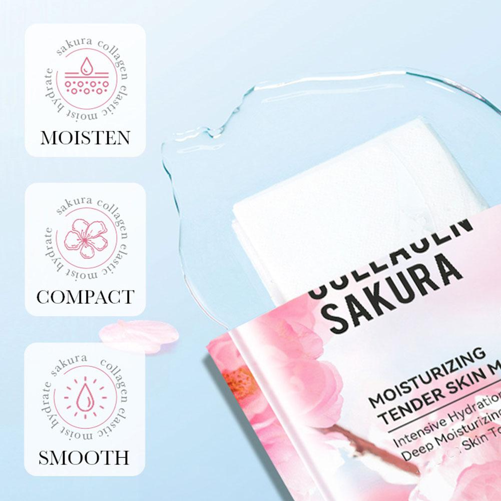 5 Stück Kollagen Sakura Gesich – Collagen Sheet Mask Bewertung und Preis