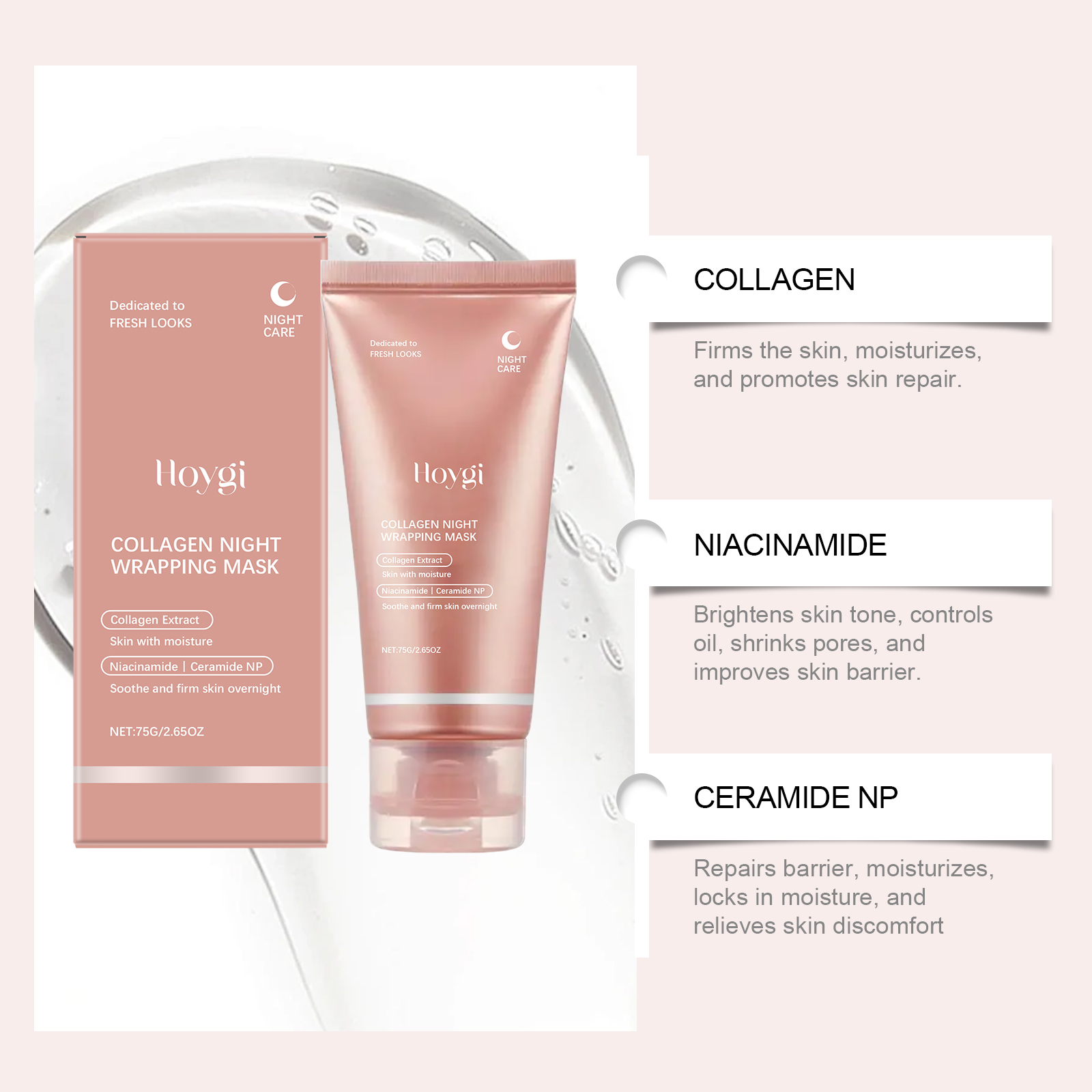 75g Kollagen-Nachtmaske Straff – Ceramide Moisturizer Bewertung und Preis