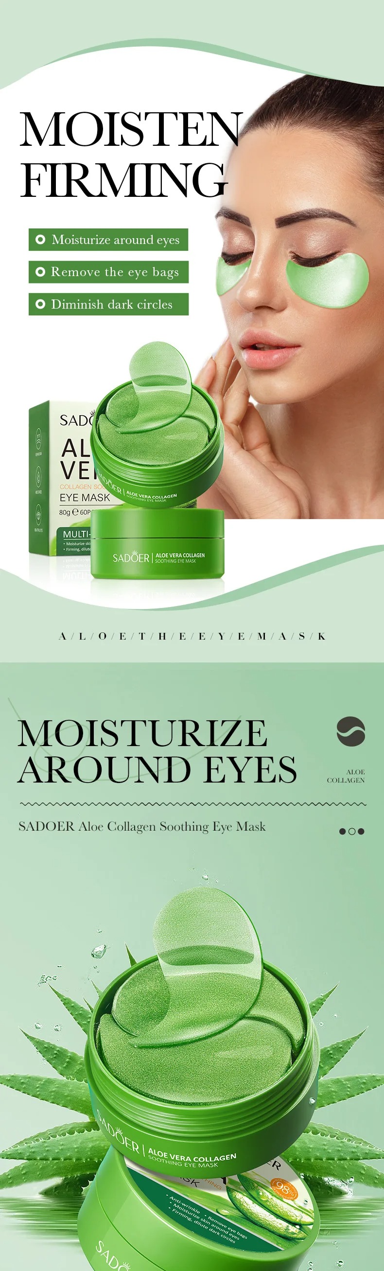 60 stücke Aloe Vera Kollagen A – Collagen Sheet Mask Bewertung und Preis
